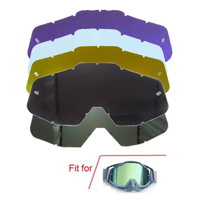 Motorcycle Lens for Goggles Helmet Accessories Sunglasses Lens for Enduro Motor Cycling Dirt Bike MX