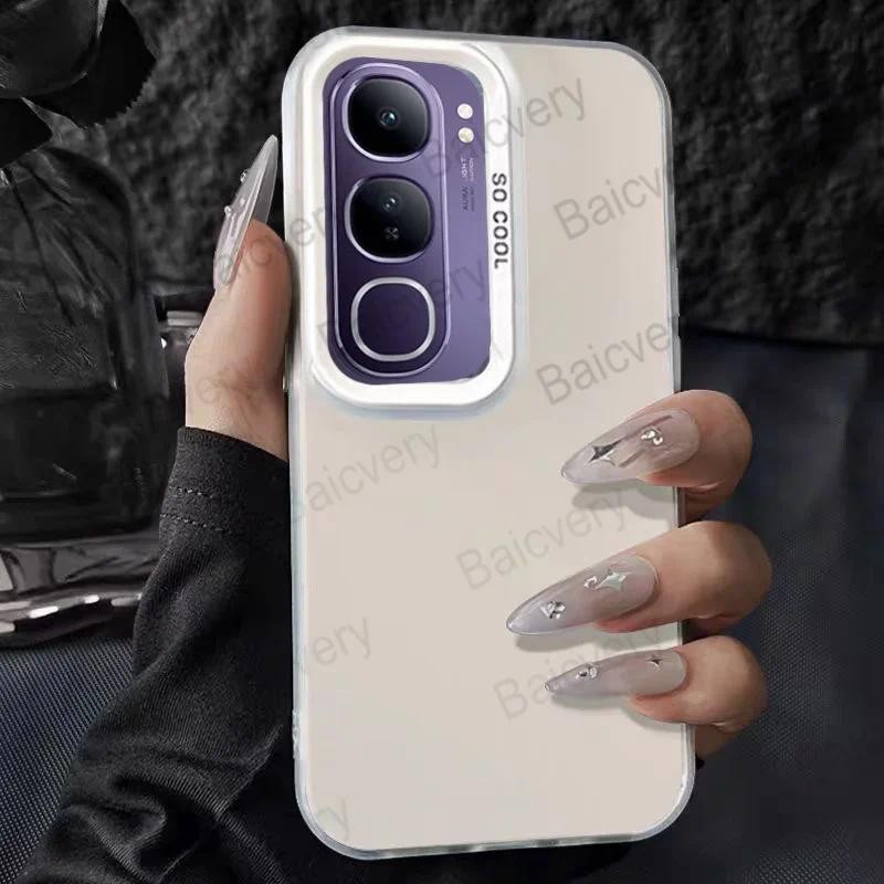 สําหรับ VIVO Y19S 4G 2024 V2419 กรณีแฟชั่น Anti-Fingerprint IMD Capas กระเป๋า