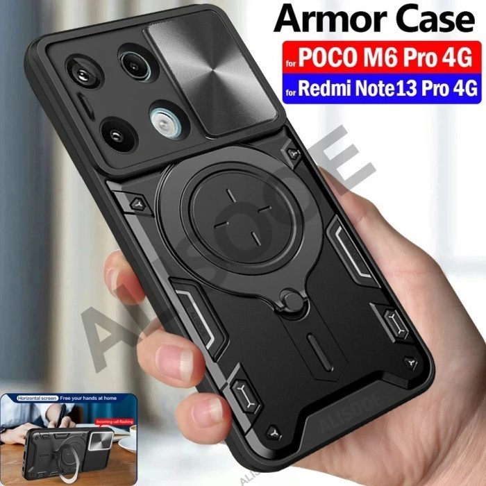 CASE XIAOMI POCO F6 M6 PRO X6 X6 PRO MAGNETIC IRING CASE ROTARY STANDING PHONE SLIM FIT CASE ZSMGCS