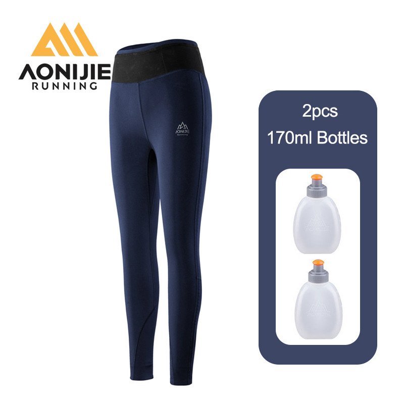 AONIJIE อาโอนิจิ ตกลง5150 ผู้หญิงหญิงน้ําหนักเบากีฬาผอมกางเกงยืดกางเกงกับกระเป๋าสําหรับวิ่งออกกําลังกายขี่จักรยาน