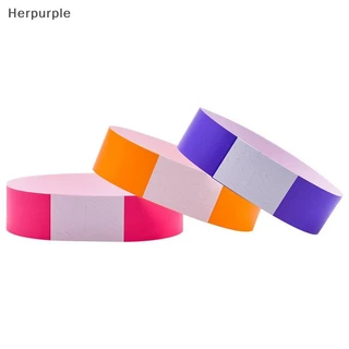 Herpurple 100pcs Party กระดาษสร้อยกระดาษสังเคราะห์สายรัดข้อมือพลาสติกสายรัดข้อมือรูปแบบกระดาษการ์ดสายรัดข้อมือ TH