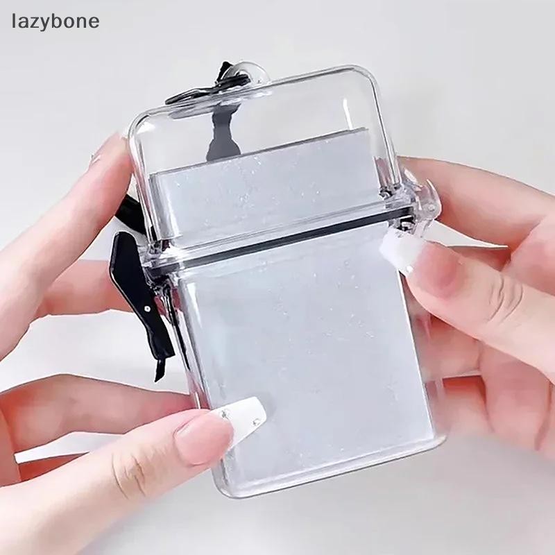{ลิตร} กล่องเก็บของใส 3 นิ้วที่ใส่บัตรรูปถ่ายพร้อมเชือกเคสการ์ดกันน้ํากล่องกันฝุ่นสี่เหลี่ยมกลางแจ้งกล่องเก็บรูปถ่าย {กระดูก}