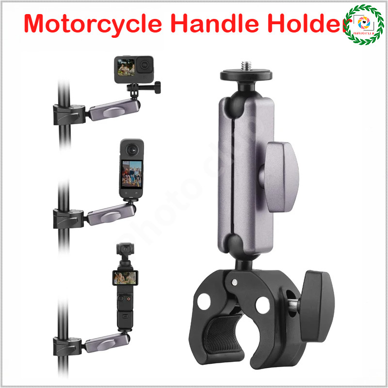 Insta360 X5 DJI OSMO 360 Bike Mount Clamp ที่จับรถจักรยานยนต์อลูมิเนียมสําหรับ DJI Action 5 Pro Gopr