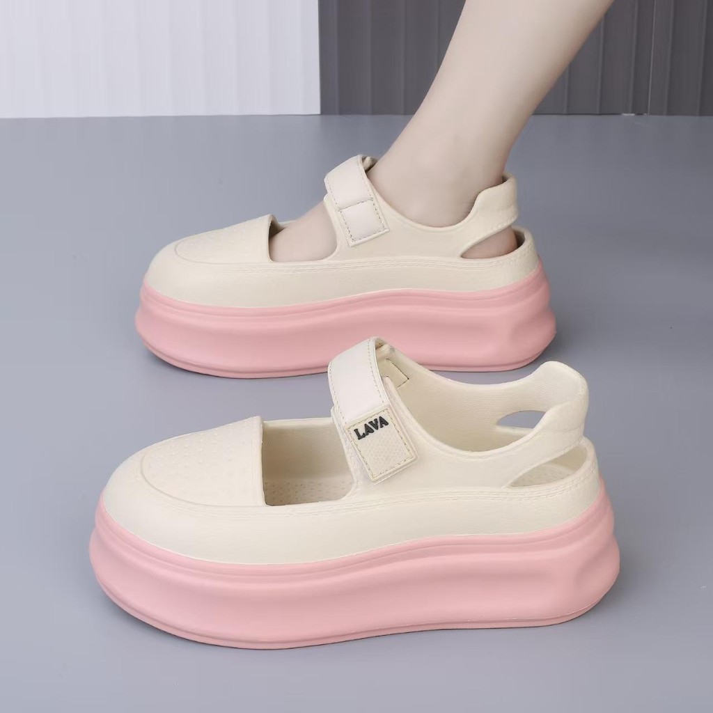 lava 237ทรงกว้างรองเท้ารัดส้นEVA สวมสวยใส่สบาย น่ารัก นิ่มเบา เสริมส้น6ซม