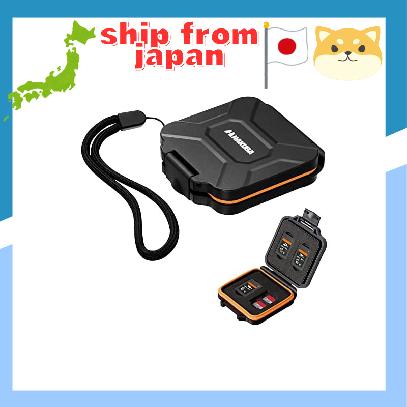 HAKUBA Slim Hard Memory Card Case - Dual Slot for CFexpress Type A & SD Cards, Shockproof, Dustproof