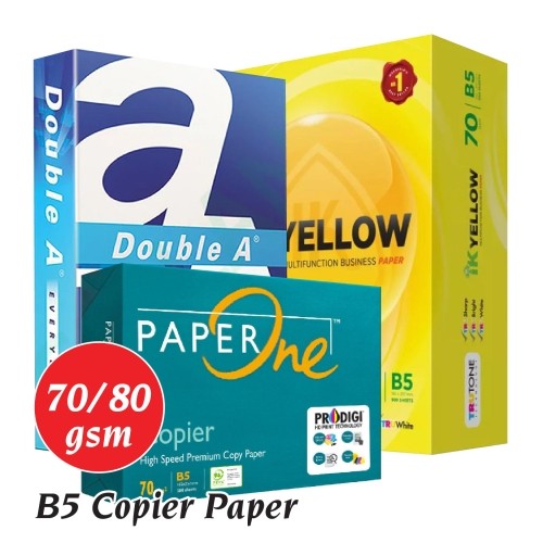 B5 กระดาษเครื่องถ่ายเอกสาร / B4 กระดาษเครื่องถ่ายเอกสาร B5 Double A B4 Double A B5 PaperOne B5 IK สี