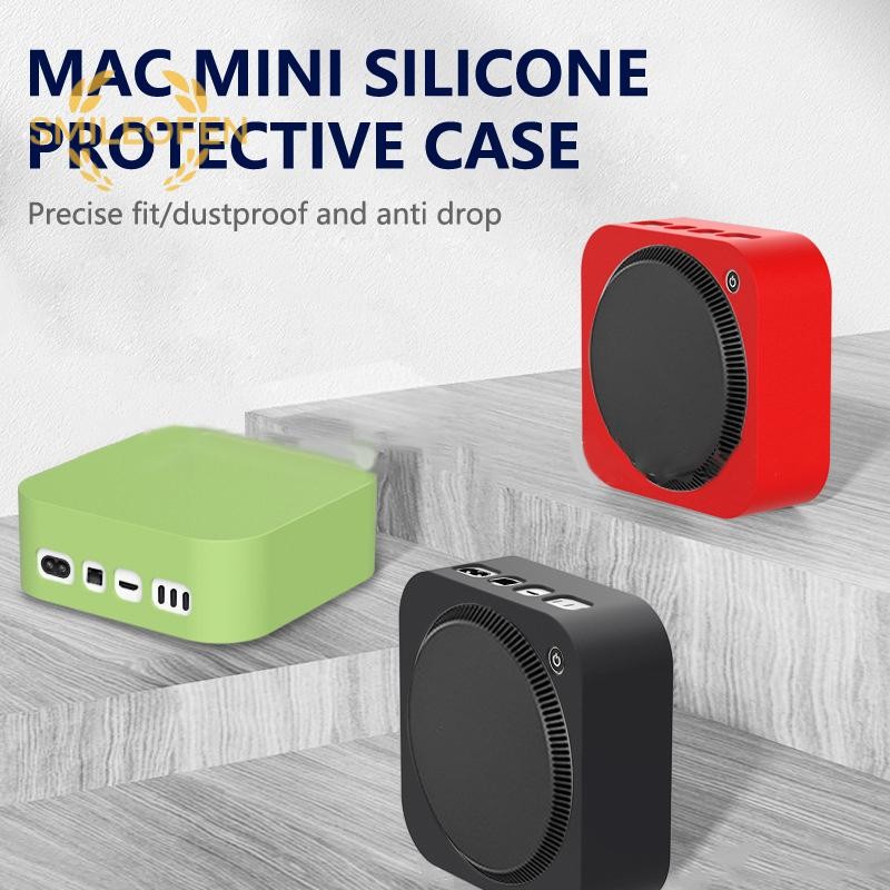 [Smileofen] เคสคอมพิวเตอร์ PC เดสก์ท็อปสีสันสดใสสําหรับ Mac Mini M4 M4 Pro 2024 ฝาครอบป้องกันซิลิโคนใหม่