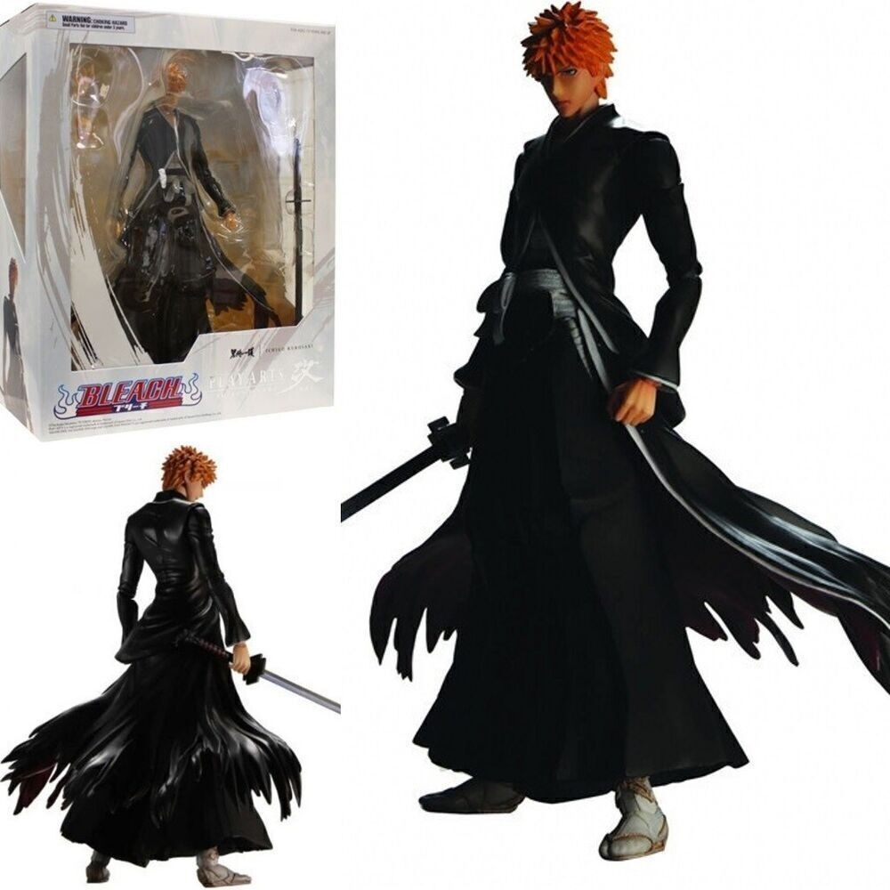 Play Arts Kai Bleach Kurosaki Ichigo PVC Action Figure ของเล่นสะสมสําหรับแฟนเด็กผู้ใหญ่