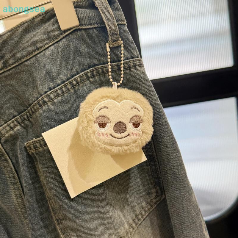 Abongsea Kawaii พวงกุญแจตุ๊กตาน่ารักตุ๊กตาอะนิเมะพวงกุญแจการ์ตูน Fox กระต่าย Sloth Panther ตุ๊กตาตุ๊กตาผู้ถือกระเป๋าเป้สะพายหลังจี้ Nice
