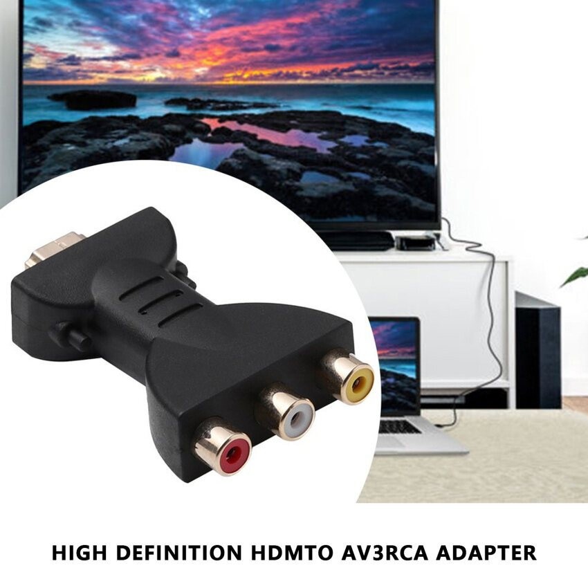 ตัวแปลง HDMI เป็น AV 3RCA  สีแดงขาวเหลือง ความละเอียดสูง