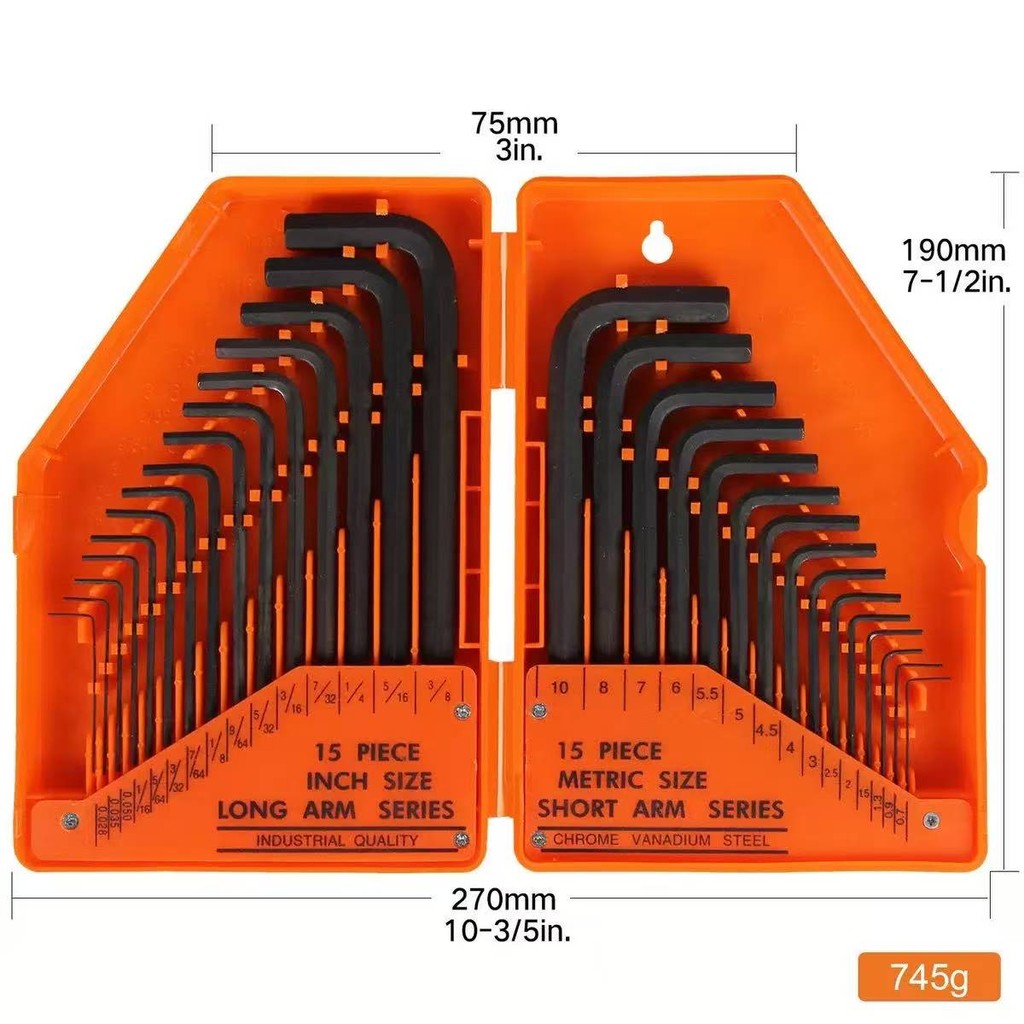 Camel Hexagonal / Star / Hexagonal / Long Satin Star KEY Set 30 ชิ้น ALLEN KEY L KEY SET