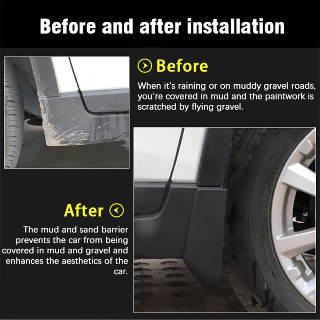 ชุด4ชิ้น ยางบังโคลนหน้า-หลัง BYD Dolphin ติดตั้งเองได้ แบบไม่ต้องเจาะ อุปกรณ์แต่งรถยนต์ พร้อมติดตั้ง - รูปที่ 5