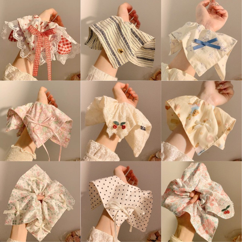 Big Square Scrunchie แฟชั่นเกาหลีสวยเรียบง่ายอเนกประสงค์ขนาดใหญ่ Square Hair Tie เครื่องประดับผม