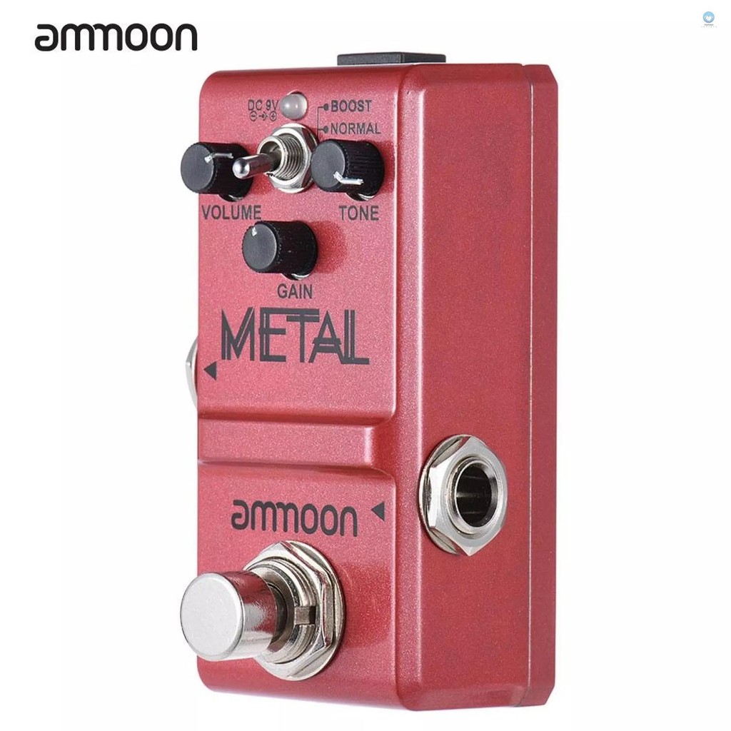 Ammoon อลูมิเนียมอัลลอยด์ Heavy โลหะ Ammoon Nano Series เหยียบโลหะ Bypass Nano Ammoon Body Pedal Ser