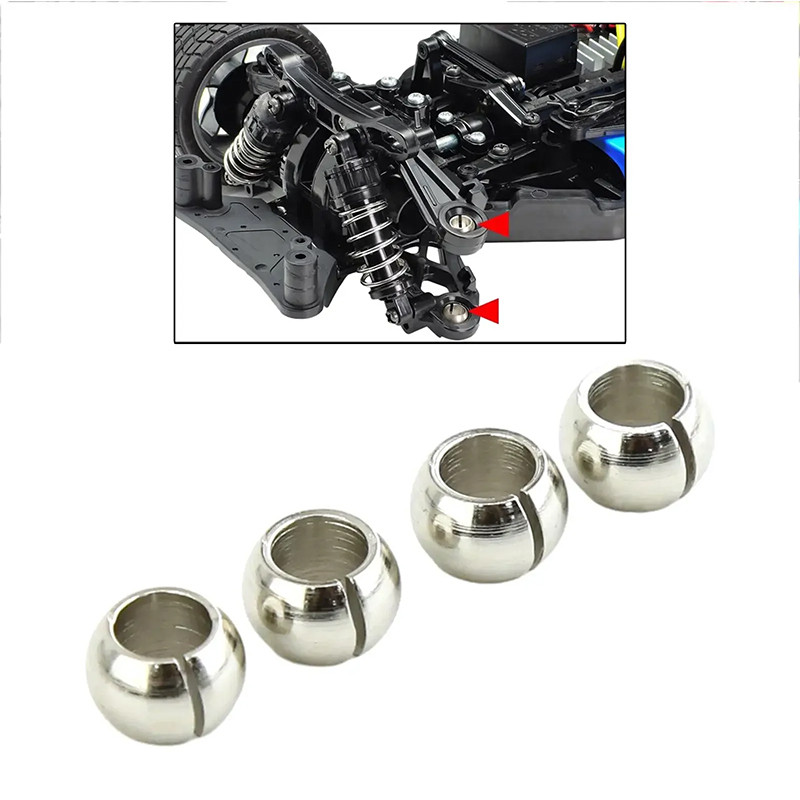 4pcs โลหะแรงเสียดทานต่ํา Suspension Ball 54559 สําหรับ Tamiya TT02 1/10 RC รถอะไหล่อัพเกรดอุปกรณ์เสร