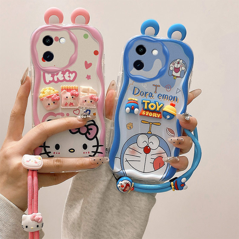 เคส Vivo V30e Case Kuromi Cute 3D Ears cream edge Soft Phone Case TY-EDNY