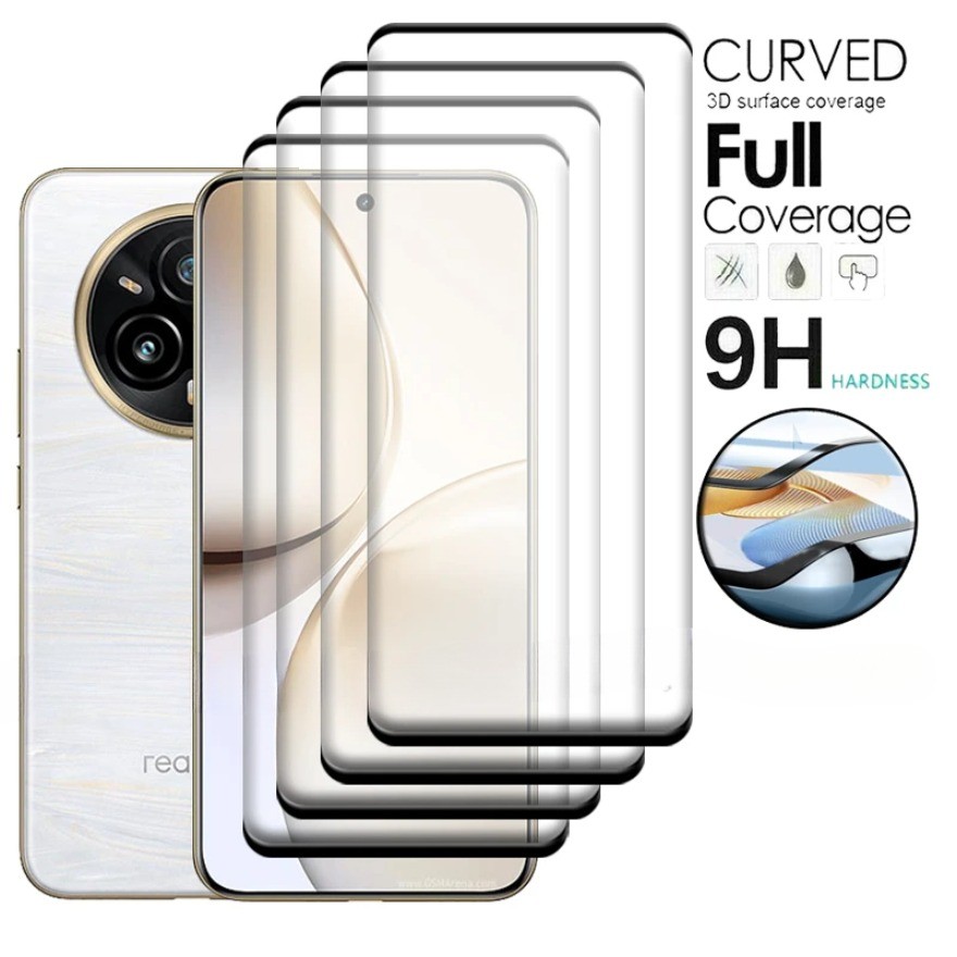 4PCS สําหรับRealme 14 Pro Plusแก้วOPPO Realme 14 Proกระจกนิรภัยคลุมทั้งหมดหน้าจอโค้งProtector Realme