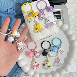 น่ารักโปร่งใส Fine Flash 3D Key Chain การ์ตูนกระเป๋านักเรียนจี้ Creative Accessory สายคล้องโทรศัพท์มือถือ Anti-Lost