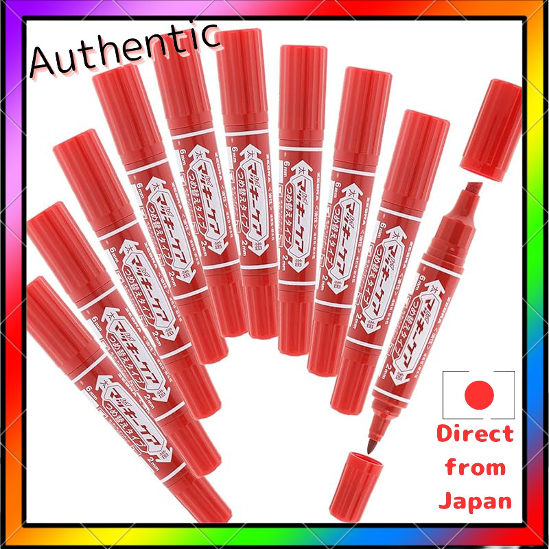 Zebra Permanent Marker Highlighter Care Refill Type Red 10 Pieces B-YYT5-R