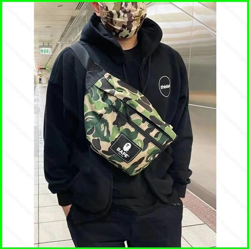 CH1 BAPE Magazine Addendum Pack กระเป๋าคาดหน้าอกกีฬาสําหรับผู้ชายและผู้หญิงแบรนด์อินเทรนด์เอวไหล่กระ