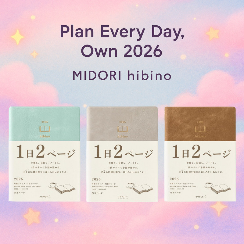 Midori Hibino 2026 A6 Daily Planner
