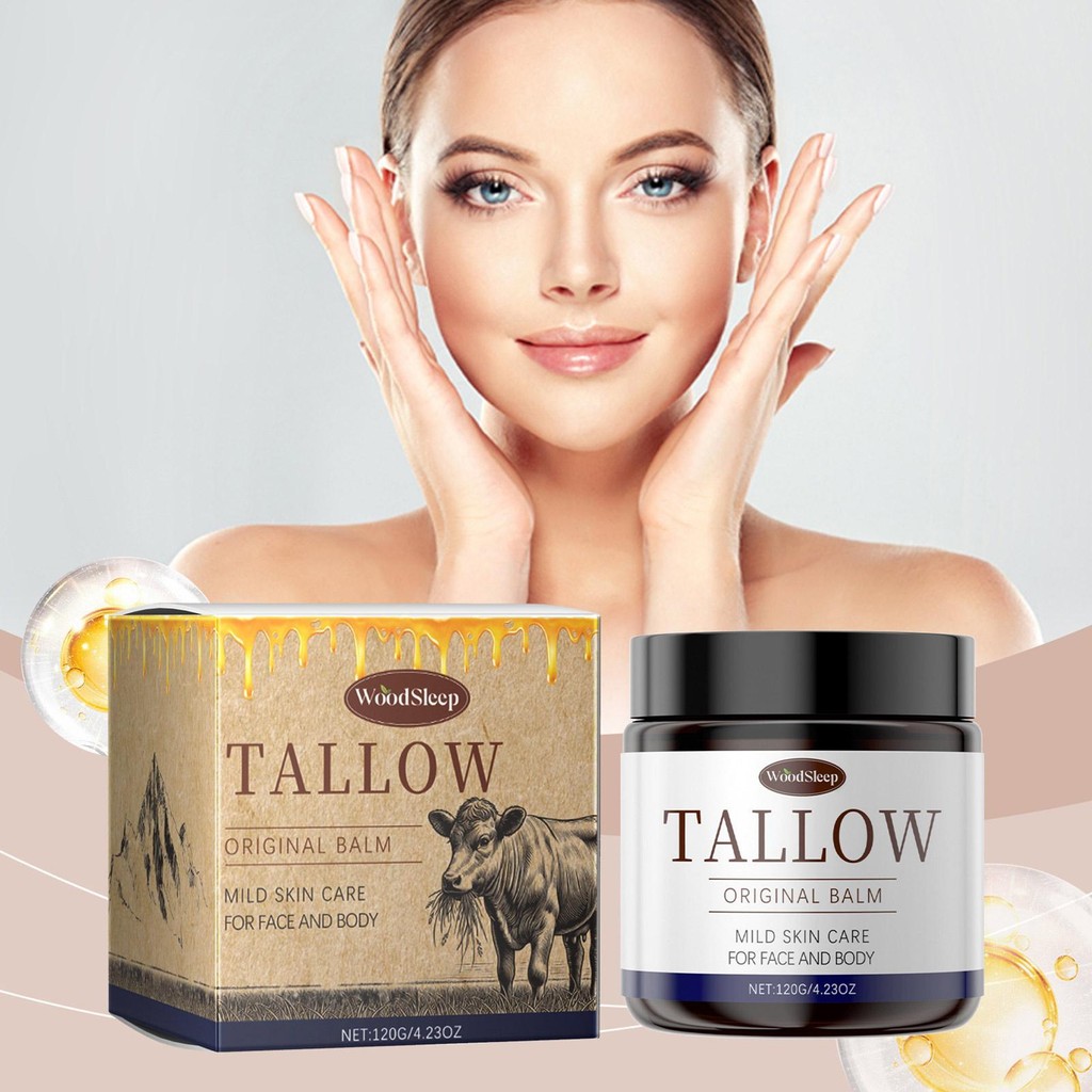 Facial Tallow Honey Balm Beef Tallow Face Balm Moisturizing Balm 120g Beef Tallow Cream Tallow Balm 