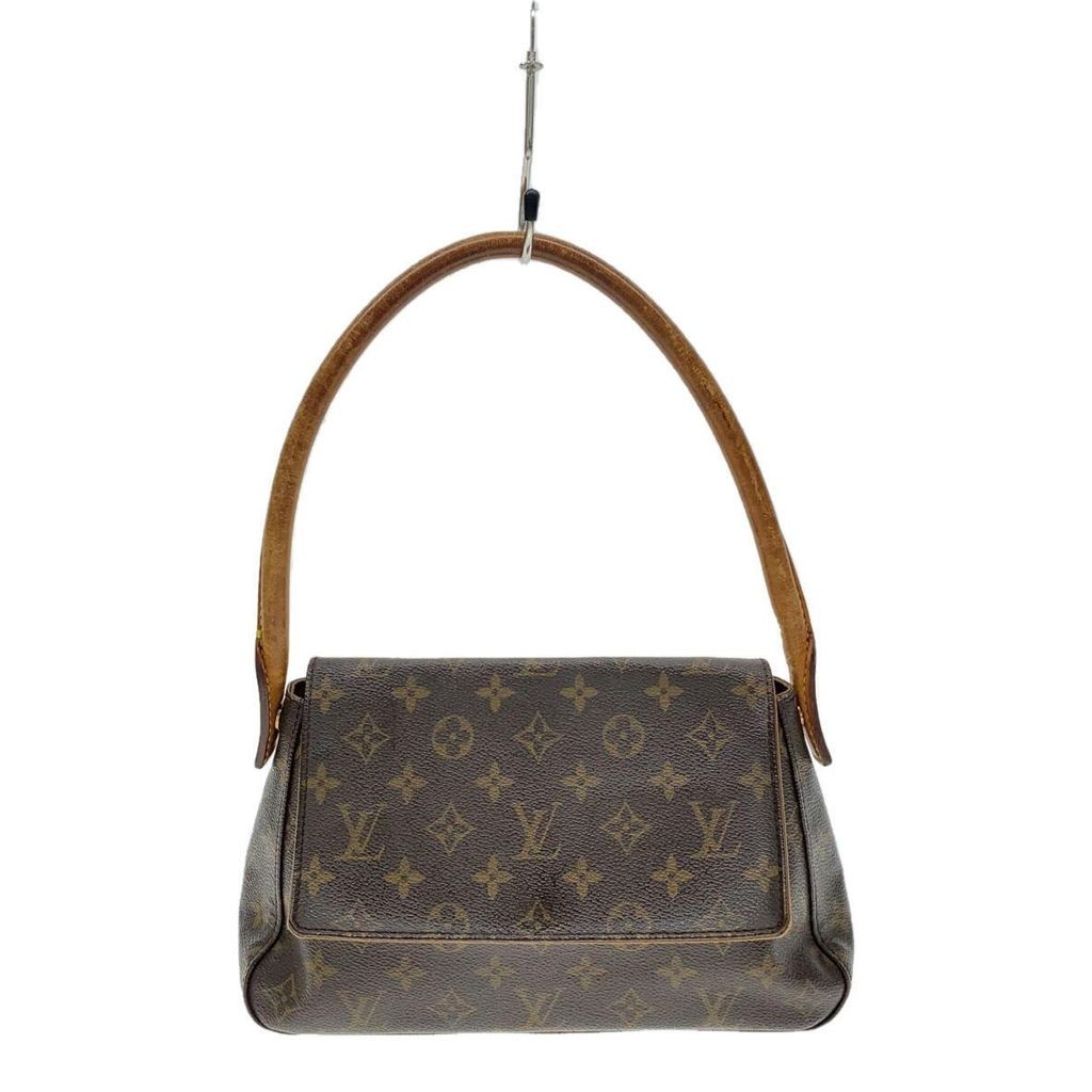 Louis VUITTON Handbag Monogram Looping Canvas สีน้ําตาล PVC mini _ BRW ส่งตรงจากญี่ปุ่น มือสอง
