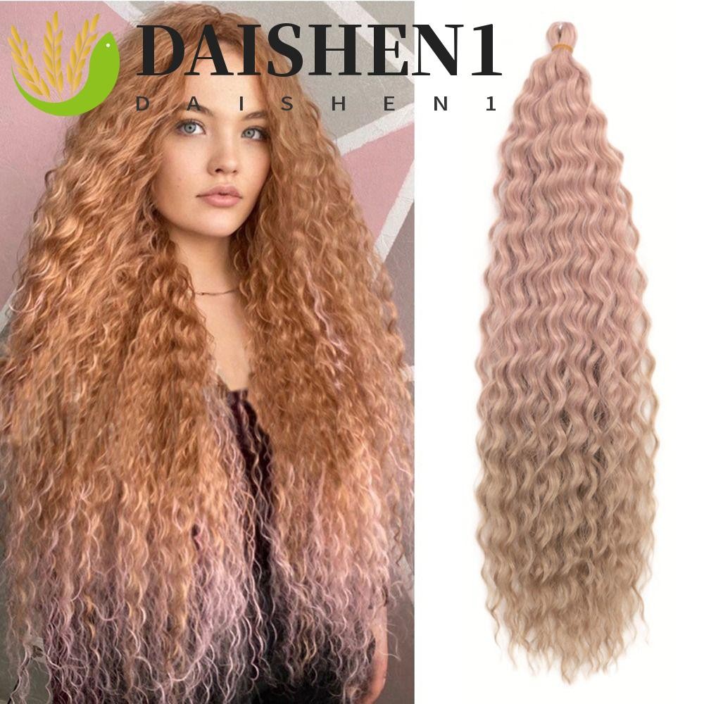 Daishen1 ผมหยิกสังเคราะห์ สีน้ําตาล สไตล์บราซิล แอฟริกันอเมริกัน ทนความร้อน สําหรับผู้หญิง DIY