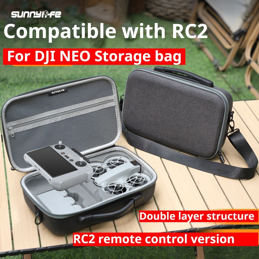 สําหรับ DJI NEO (RC2) Combo case กระเป๋ากล้องมือถือ Combo Bag ใช้งานร่วมกับ RC2 พร้อมหน้าจอรีโมทคอนโทรลป้องกันกรณีอุปกรณ์เสริม