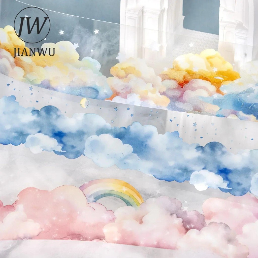 JIANWU 45 มม.* 6 M Vintage Life Girl ตัวอักษรภูมิทัศน์วัสดุ Collage Scrapbooking PET เทป Creative DIY Journal เครื่องเขียน