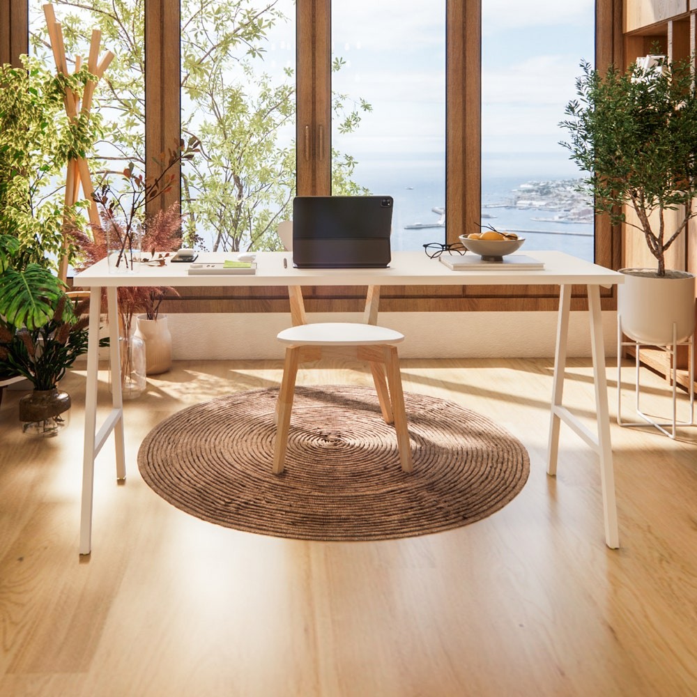 Koncept Furniture โต๊ะทำงาน KC-PLAY รุ่น JOBIO สีขาว (150x60x75 ซม.)  แบรนด์ KONCEPT FURNITURE