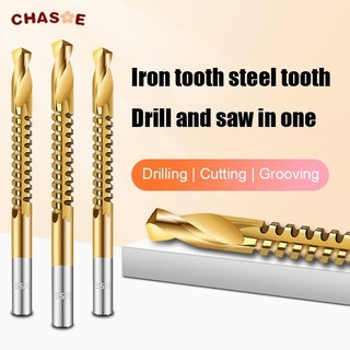 Mata Bor Gergaji 4mm HSS Drill Bits Titanium Coated 2 Fungsi Lobang / Drill Saw Bit 4MM 5MM 6MM / CHASOE