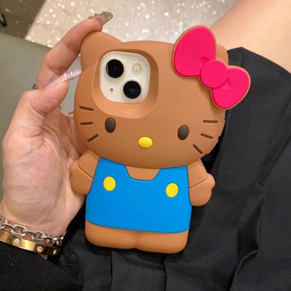 สําหรับiphone 14 Pro Max Iphoneกรณีน่ารักการ์ตูน3D Kittyซิลิโคนนุ่มกรณีIphone 11 Thickenกล้องสําหรับIPhone 15 14 13 12 11 Pro Max 15 14 Plus XR