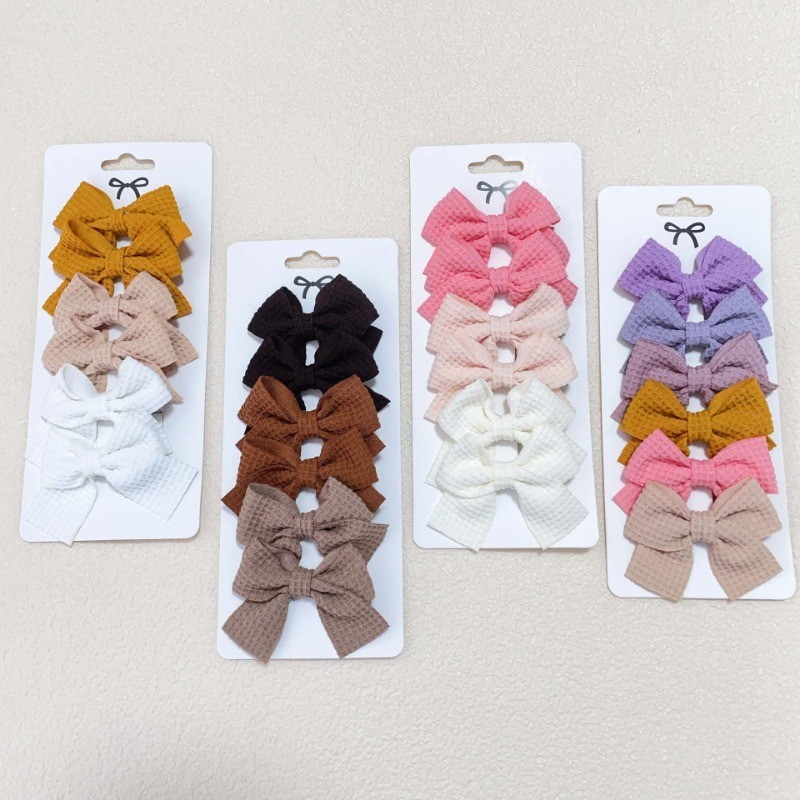 กิ๊บติดผมเด็กแฟชั่นเกาหลีน่ารักโบว์สีเครื่องประดับผม