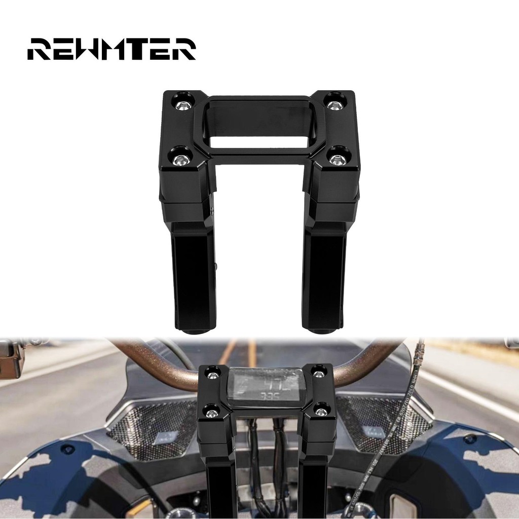 1 "Handlebar 6" สีดํา/สีแดง/ทอง Riser Clamp Kit สําหรับ Harley สําหรับ Softail สําหรับ Street Bob Lo