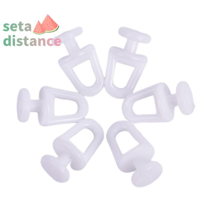 [Setad] 60 ชิ้นรางพลาสติกผ้าม่านรางลําเลียงตะขอลูกกลิ้งบ้านผ้าม่านอุปกรณ์เสริม [ใหม่]