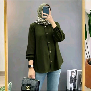 Kemeja Wanita Dewasa Kekinian Terlaris Crinkle Airflow