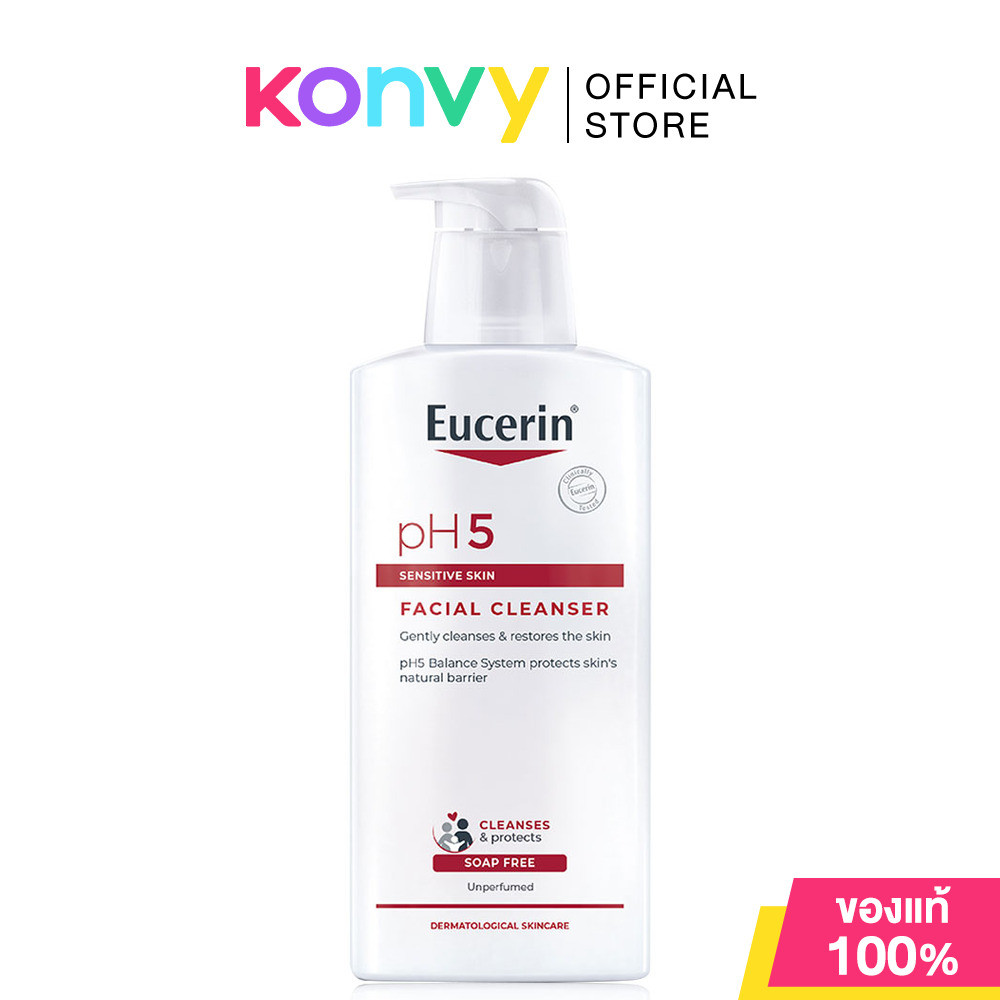 Eucerin PH5 Sensitive Skin Facial Cleanser 400ml ยูเซอริน ผลิตภัณฑ์ทำความสะอาดผิวหน้า.