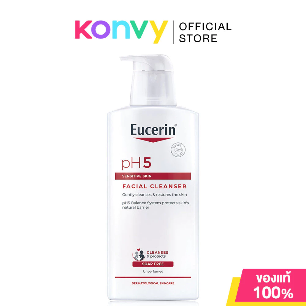 Eucerin PH5 Sensitive Skin Facial Cleanser 400ml ยูเซอริน ผลิตภัณฑ์ทำความสะอาดผิวหน้า.