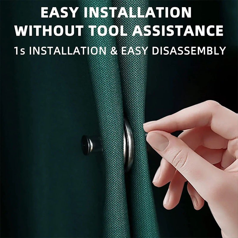 แนะนำ ผ้าม่าน 3/5/10 คู่โลหะแม่เหล็กผ้าม่าน Holdabcks - ผ้าม่านที่ถอดออกได้ปิดคลิปปุ่มผู้ถือ - Home Organizer ราคาพิเศษ มีเก็บเงินปลายทาง