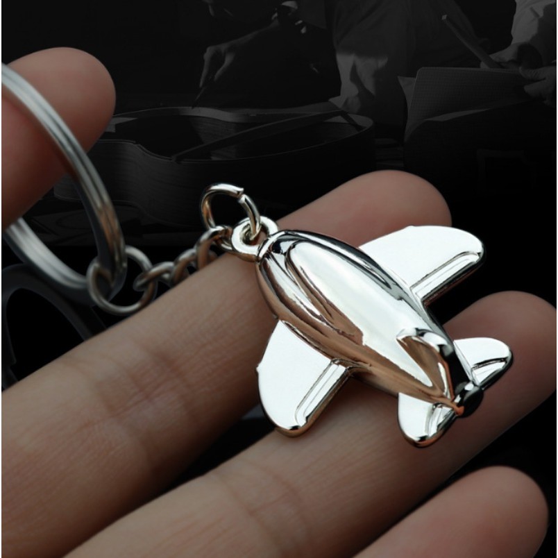 Creative Retro 3D Aviation Model Aircraft Car Keychain Accessories