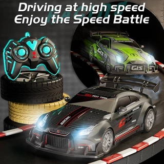 1:16 Mist สเปรย์ RC รถแข่ง GTR ของเล่น 2.4G รีโมทคอนโทรลรถสปอร์ต 1/16 ความเร็วสูงพร้อม Atomization เพลงไฟ LED สําหรับของเล่นเด็กของขวัญ