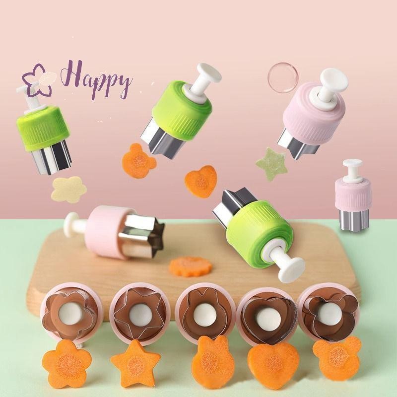 <Happybay> 5/6 ชิ้น Pressed ผลไม้ Pring Cutg Die ผีเสื้อก๋วยเตี๋ยวดอกไม้ตัดสแตนเลสผักและผลไม้บิสกิต Cutg Die บนขาย