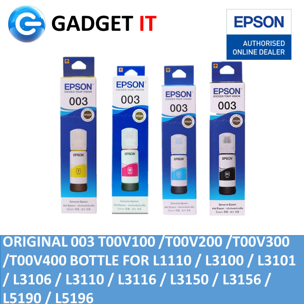 หมึกพิมพ์ Epson 003 สำหรับเครื่องพิมพ์รุ่น L3110 / L3150 / L5190