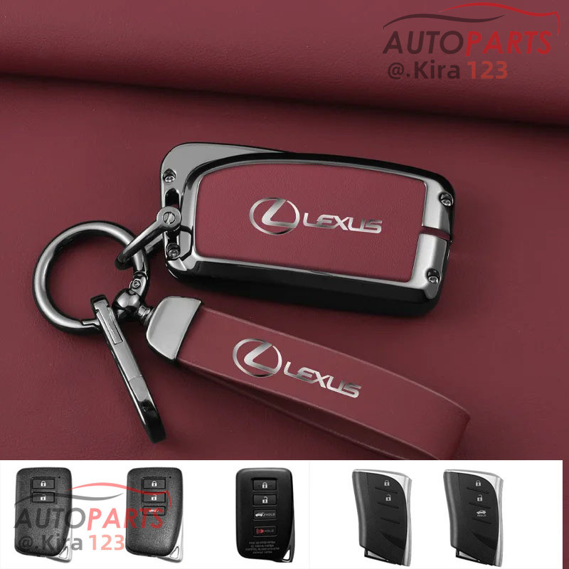 Long KeyhcianZinc รถสมาร์ทคีย์พวงกุญแจของแท้หนังสําหรับ Lexus ES CT200H NX LX 250 350 450H 300H ES30