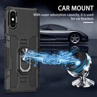 สําหรับ iphone X / Xs Max / XR กรณี Hard PC กลับ Soft TPU Edge กล้องป้องกันแหวนผู้ถือ Kickstand กันกระแทก Slim ฝาครอบบาง