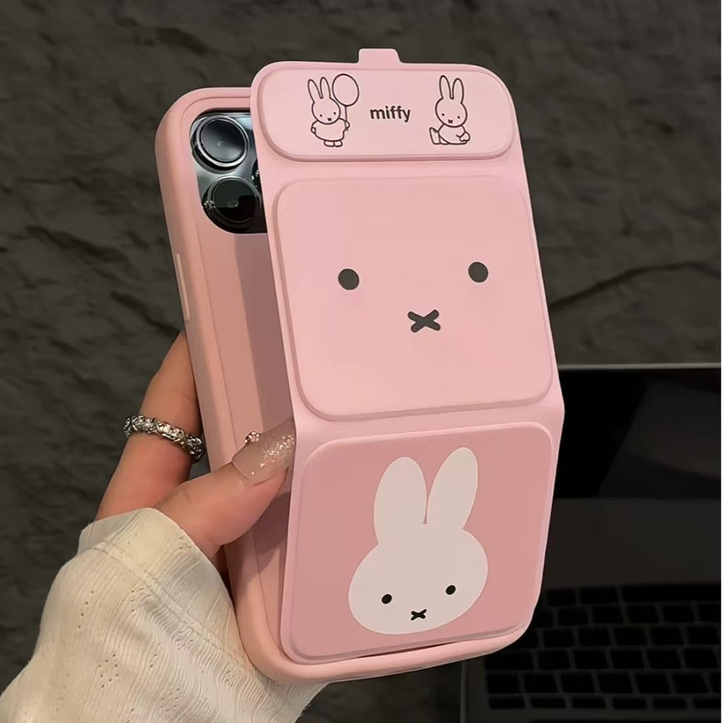 Miff น่ารักสีชมพูกันกระแทกสําหรับ Iphone 11 16pro 16 promax 12 13 14 15 pro max ผู้หญิงปลอกฝาหลัง 14promax 15plus