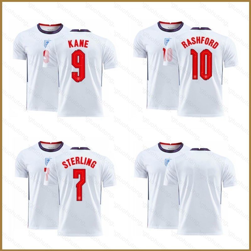 2021 ทีมชาติอังกฤษเสื้อฟุตบอลเสื้อฟุตบอลเสื้อKane Sterling Rashfordเสื้อฟุตบอลหลวมกีฬาTee