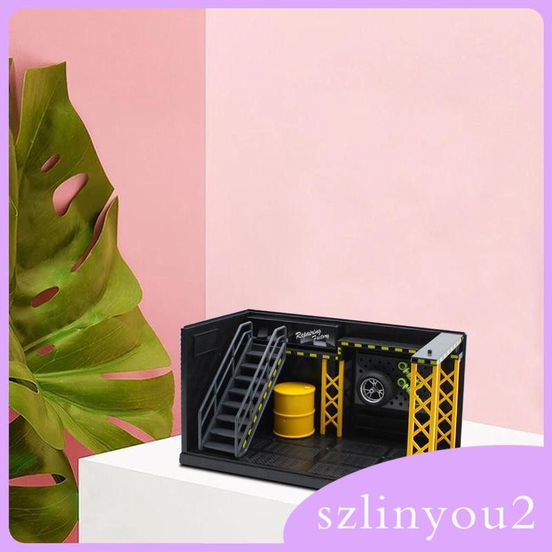 [szlinyou2] Diy ที่จอดรถจําลองที่จอดรถของเล่นสําหรับตกแต่งฉากขนาดเล็ก