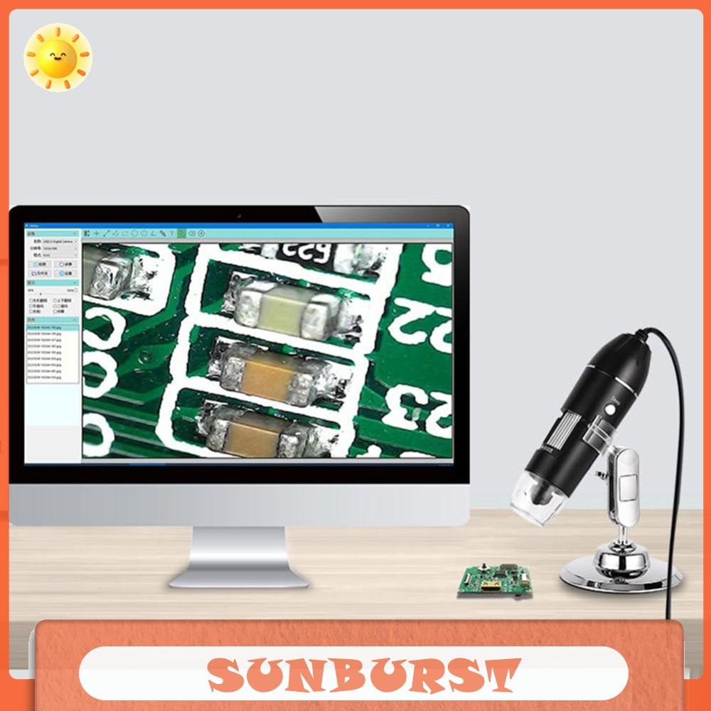 Led กล้องจุลทรรศน์ดิจิตอล 500X 1000X 1600X LED แว่นขยายกล้องสําหรับโทรศัพท์มือถือ PC